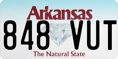 AR license plate 848VUT