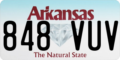 AR license plate 848VUV