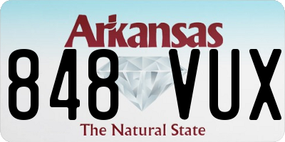 AR license plate 848VUX