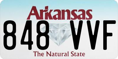 AR license plate 848VVF
