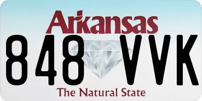 AR license plate 848VVK