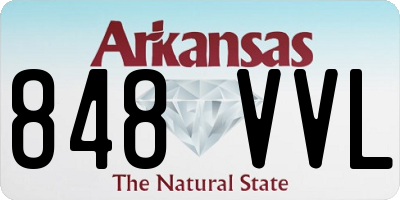 AR license plate 848VVL