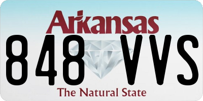 AR license plate 848VVS