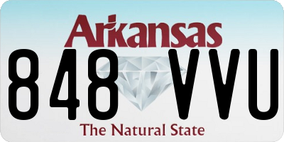 AR license plate 848VVU