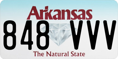 AR license plate 848VVV