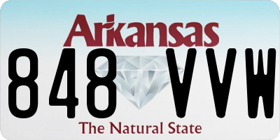 AR license plate 848VVW