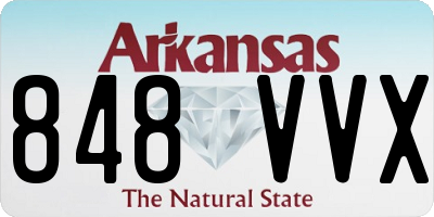 AR license plate 848VVX