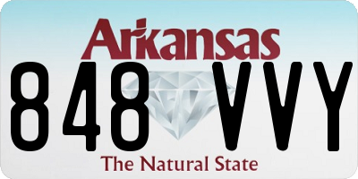 AR license plate 848VVY