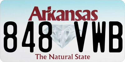 AR license plate 848VWB