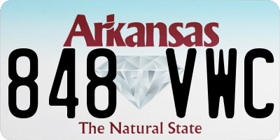 AR license plate 848VWC