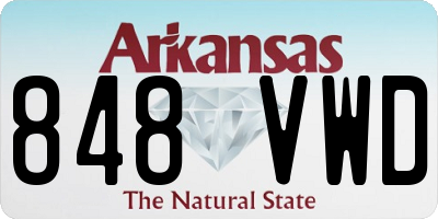 AR license plate 848VWD