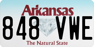 AR license plate 848VWE