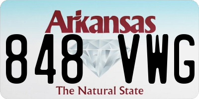 AR license plate 848VWG