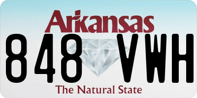 AR license plate 848VWH
