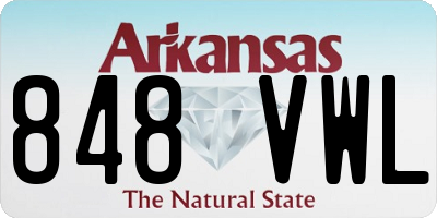 AR license plate 848VWL