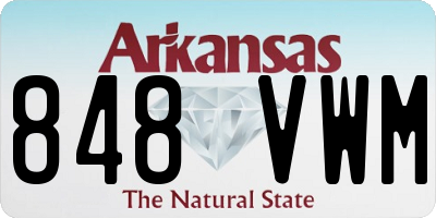 AR license plate 848VWM