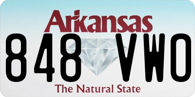 AR license plate 848VWO