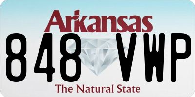 AR license plate 848VWP