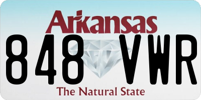 AR license plate 848VWR