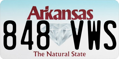 AR license plate 848VWS