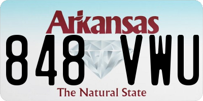 AR license plate 848VWU