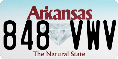 AR license plate 848VWV