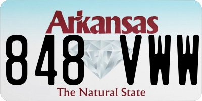 AR license plate 848VWW