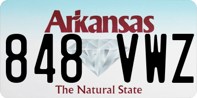 AR license plate 848VWZ