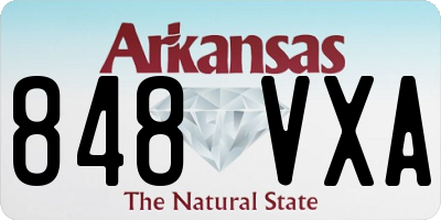 AR license plate 848VXA