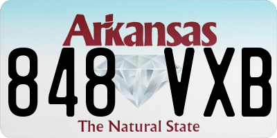 AR license plate 848VXB
