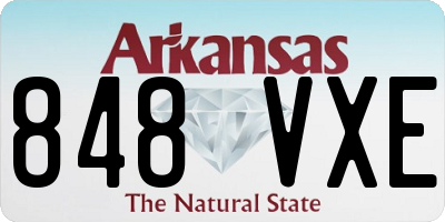 AR license plate 848VXE