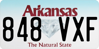 AR license plate 848VXF