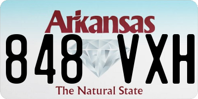 AR license plate 848VXH