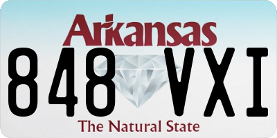 AR license plate 848VXI