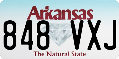 AR license plate 848VXJ