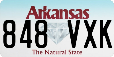 AR license plate 848VXK