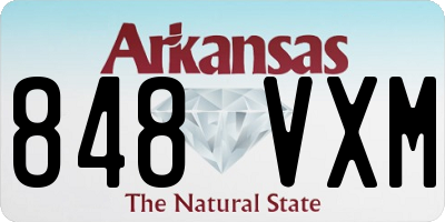 AR license plate 848VXM