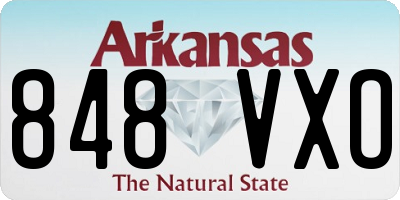 AR license plate 848VXO