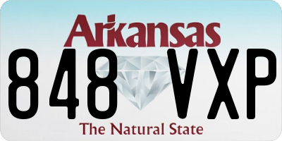 AR license plate 848VXP