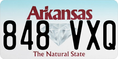 AR license plate 848VXQ