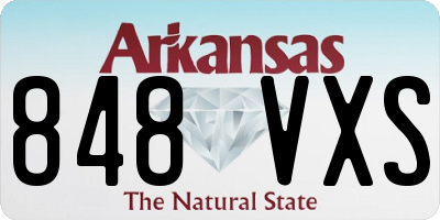 AR license plate 848VXS