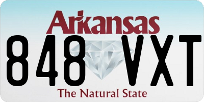 AR license plate 848VXT