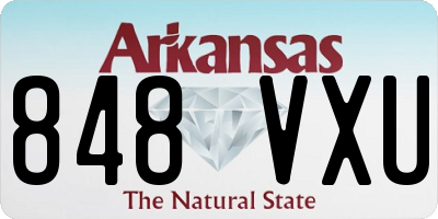 AR license plate 848VXU