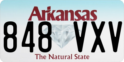 AR license plate 848VXV