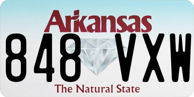 AR license plate 848VXW