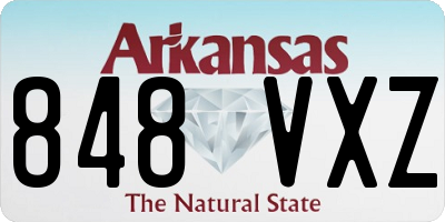 AR license plate 848VXZ