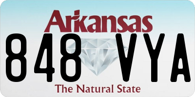 AR license plate 848VYA