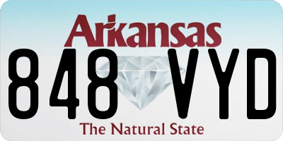AR license plate 848VYD