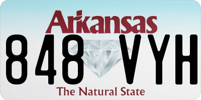AR license plate 848VYH