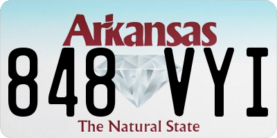 AR license plate 848VYI